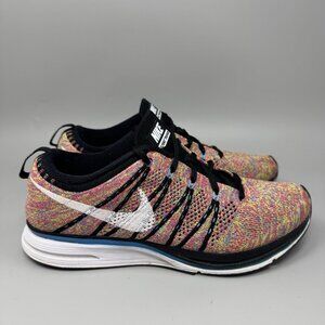 Nike Flyknit Trainer+ Shoes Mens Size 8 Pink Running Comfort Walking Sneakers